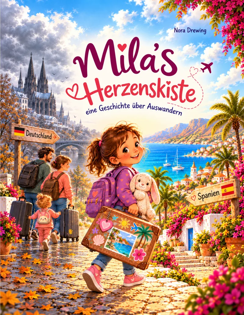 Buchcover: Milas Herzenskiste – eine Geschichte über Auswandern